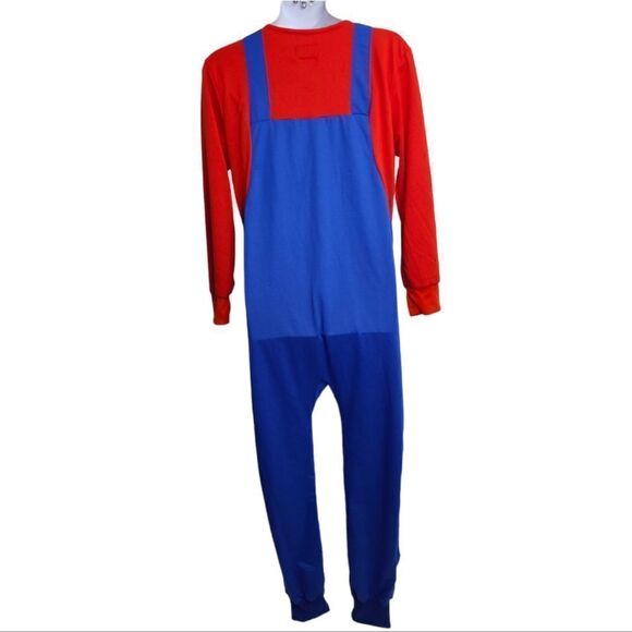 TIPSY ELVES Mario Nintendo plumber one piece zip up unisex costume L - Picture 2 of 8